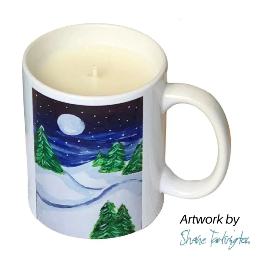 Christmas Trees Mug Candle - Artwork by ShaneTarkingtonArt