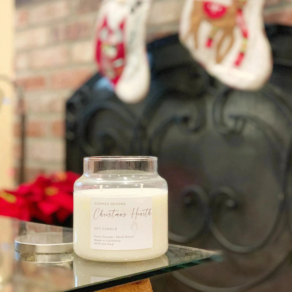 Christmas Hearth Apothecary Jar Candle