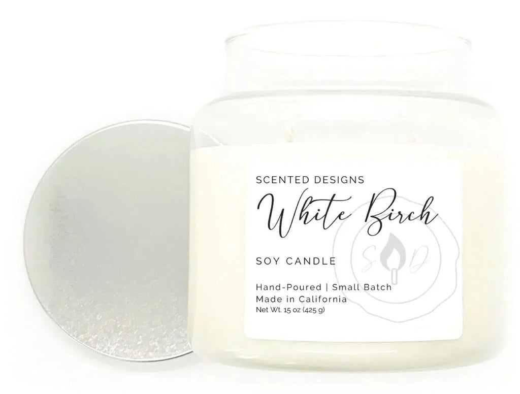 White Birch Apothecary Jar Candle